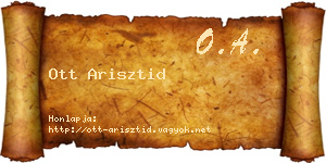 Ott Arisztid névjegykártya